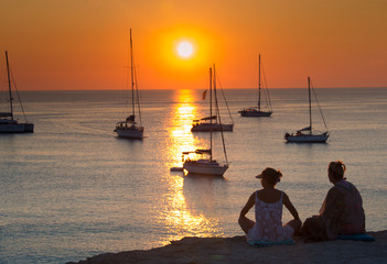 Sunset on the Formentera