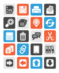Silhouette internet Interface Icons -  vector icon set