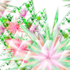 Digitally recreated watercolor flower texture