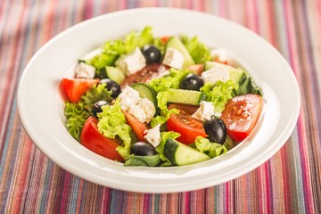 Salad, Greek Salad, Food.