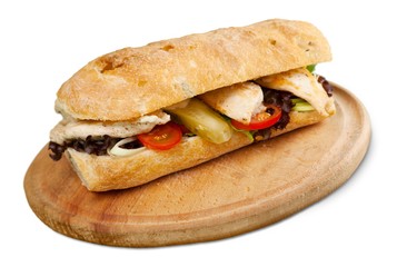Panini, Sandwich, Salad.