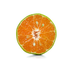 Orange slice isolated on white background