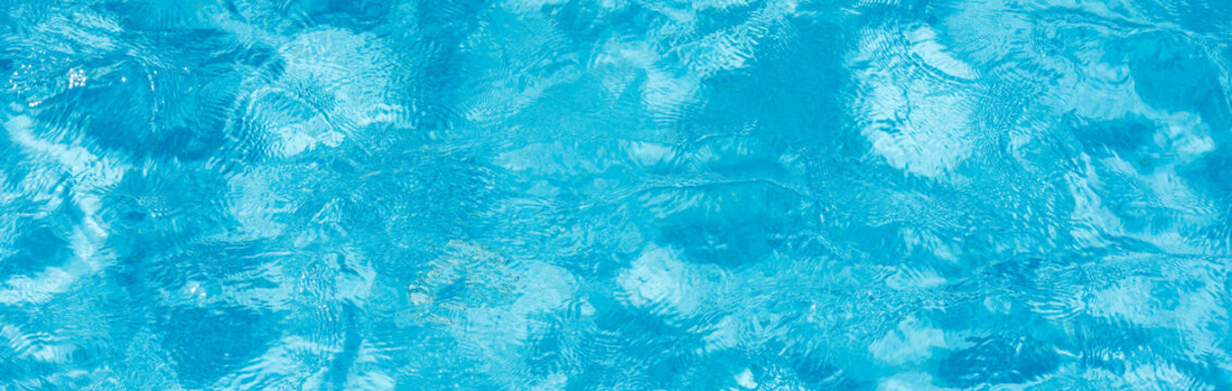 Panorama blue pool water background