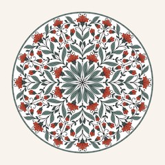 Ornamental round lace pattern.