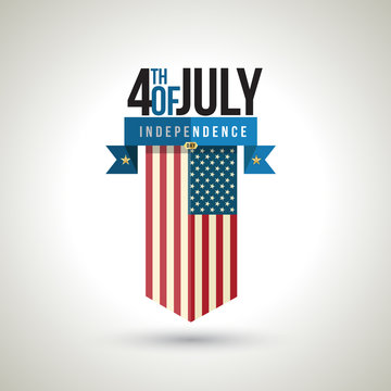American independence day banner design. Vector illustration.