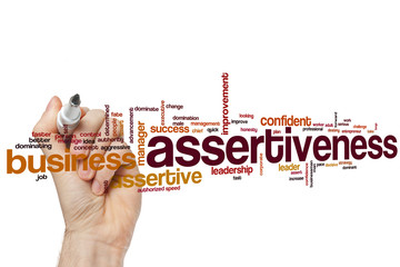 Assertiveness word cloud - obrazy, fototapety, plakaty