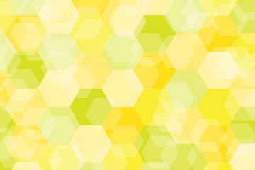 Hexagonal green background.