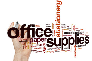 Office supplies word cloud