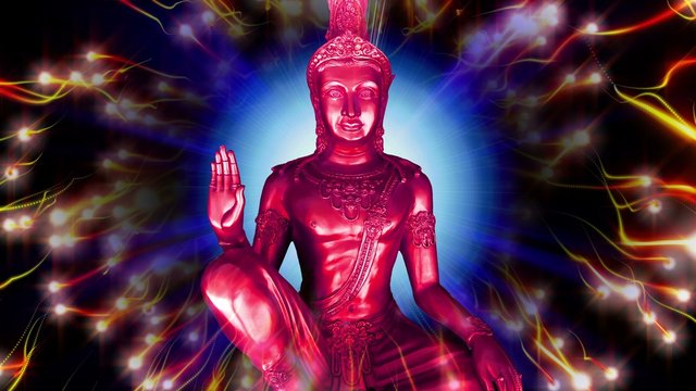 Animation motion graphic psychedelic buddha