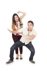 Obraz premium Couple dancing freely