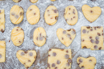 Baking cookies chocolate