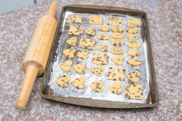Baking cookies chocolate