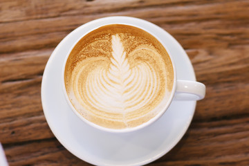 Cup of coffee latte art