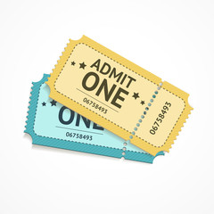 Vector two colour ticket