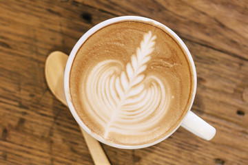 Cup of coffee latte art