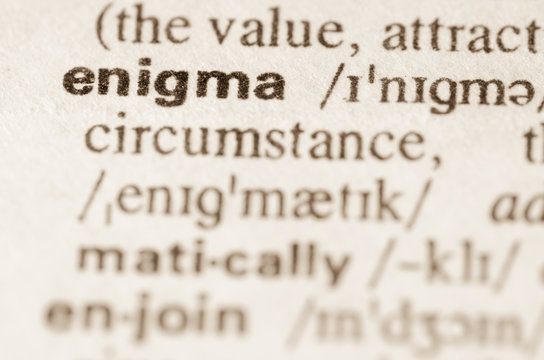 Dictionary definition of word enigma
