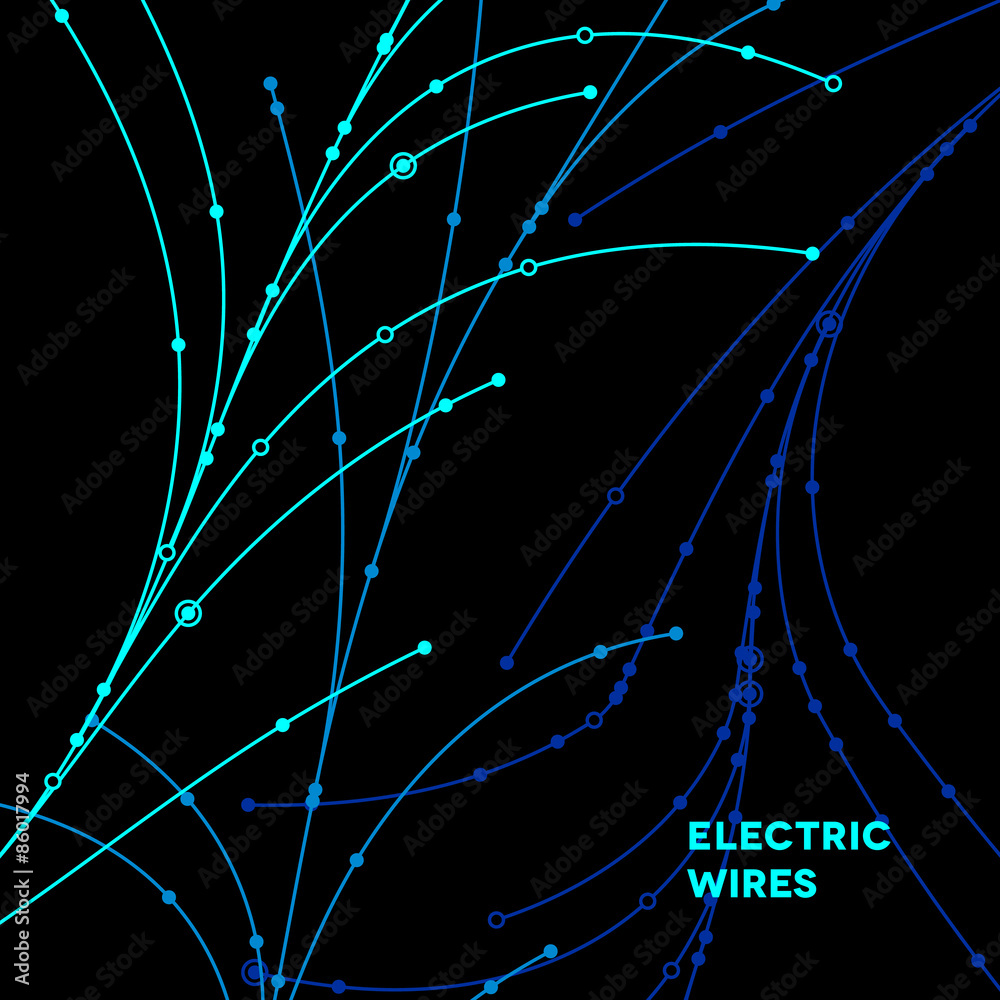 Aufkleber wire grid made of connected dots