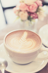 Obraz na płótnie Canvas Cup of coffee latte art