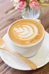 Cup of coffee latte art