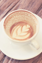 Cup of coffee latte art