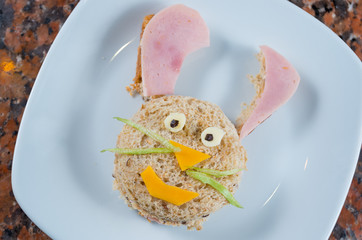 Animated bunny plate