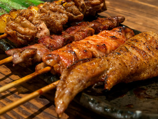 Grilled chicken and vegetable in Japanese style