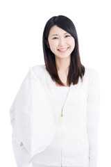 Fototapeta premium 枕を持った女性