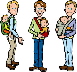 抱っこをする父親