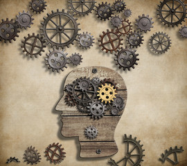 Brain mental activity, psychology, invention and idea concept