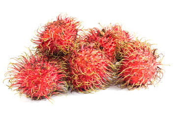 rambutan sweet delicious fruit isolated on white background
