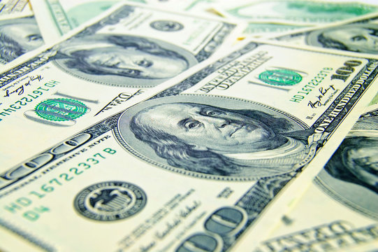 close-up money dollars background