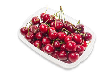 Dark red cherries