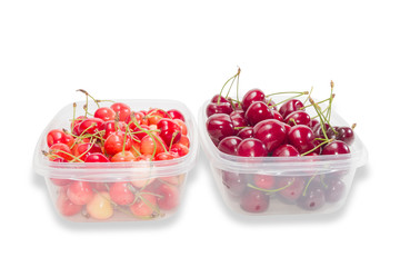 Two varieties of cherries