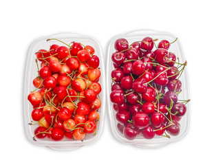Two varieties of cherries