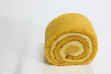  tasty lemon slice roll cake arrangement.