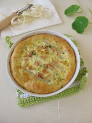 Spargelquiche mit Schinken