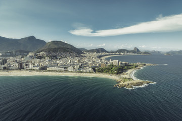 Arpoador peninsula between Ipanema and Copacabana Beach