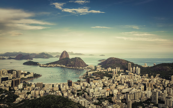 Beautiful skyline view of Rio de Janeiro