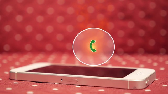Urgent Call on Smart Phone. Hot Animation Button Icon.