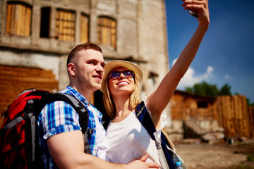 Obraz premium Selfie of couple