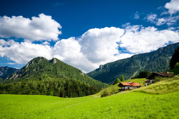 Fototapeta na wymiar Berglandschaft in Bayern