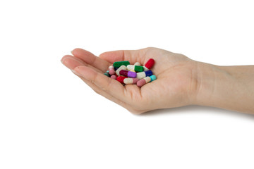 Hand with pills