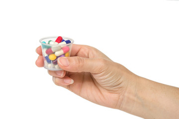 Hand with pills