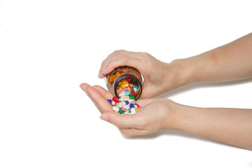 Hand with pills