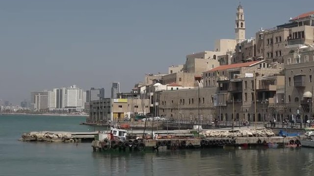 Cityscape of te old port of Jaffa in Tel Aviv Jaffa, Israel.