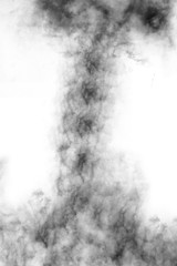 The smoke caused by fire.