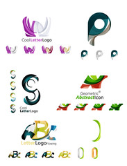 Letter business emblem collection