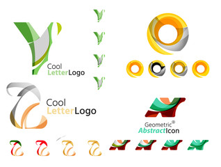 Letter business emblem collection