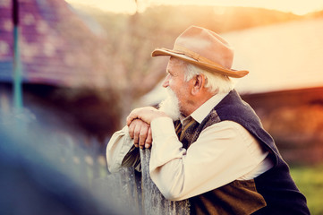 Farmer outside in nature