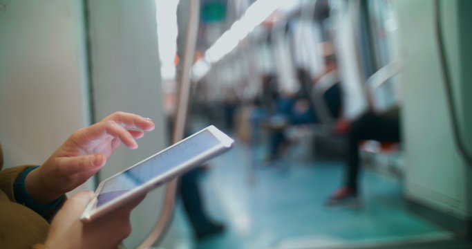 Entertainment with pad during underground travel